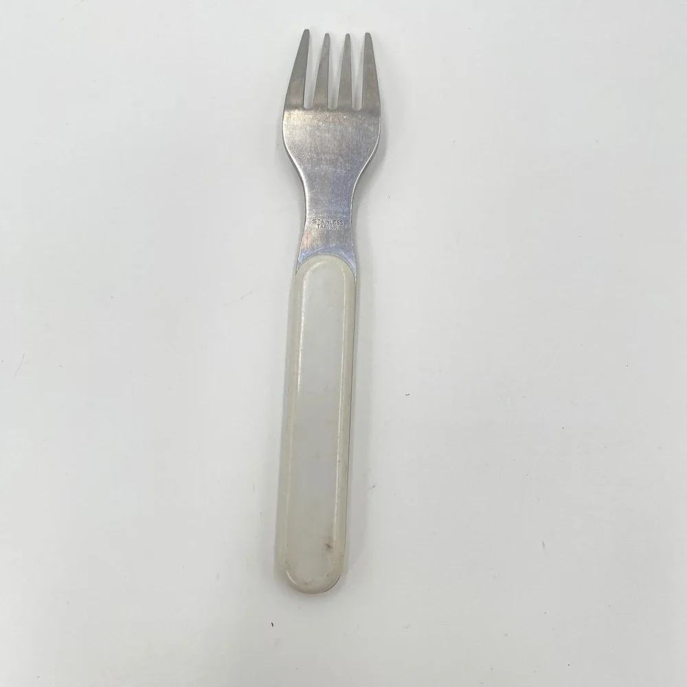 Vintage Kids‎ Stainless Steel Fork Childrens Cartoon Boy Dog Tree Handle Utensil